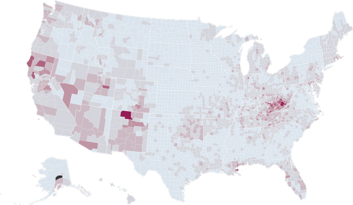 An Opioid Epidemic in the Peach State - map 1