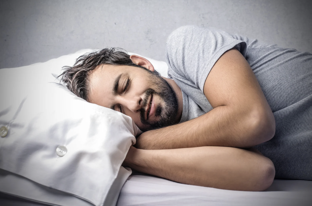 A man sleeping.