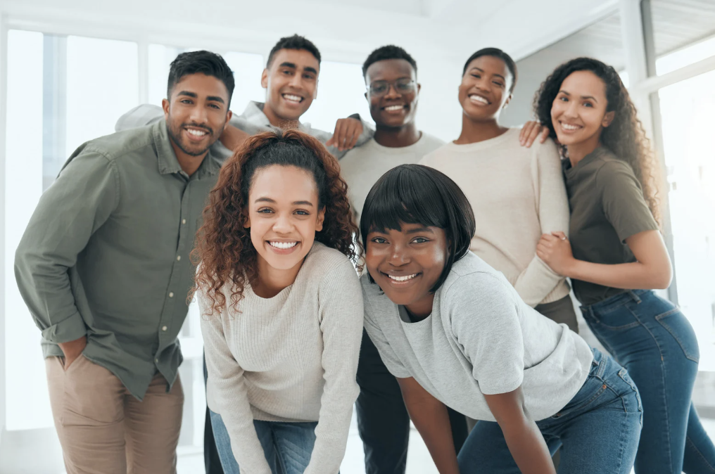 A group of happy looking people.